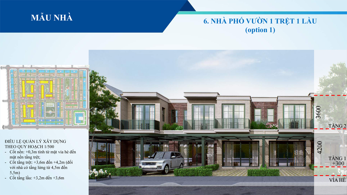 Sơ đồ thiết kế mặt bằng nhà phố vườn dự án Green City Becamex Bình Dương với diện tích sân vườn rộng thoáng và không gian sống xanh