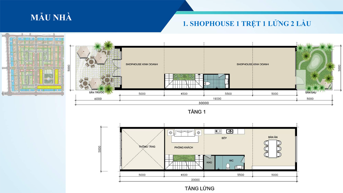 Shophouse Green City 1 trệt 1 lửng 2 lầu